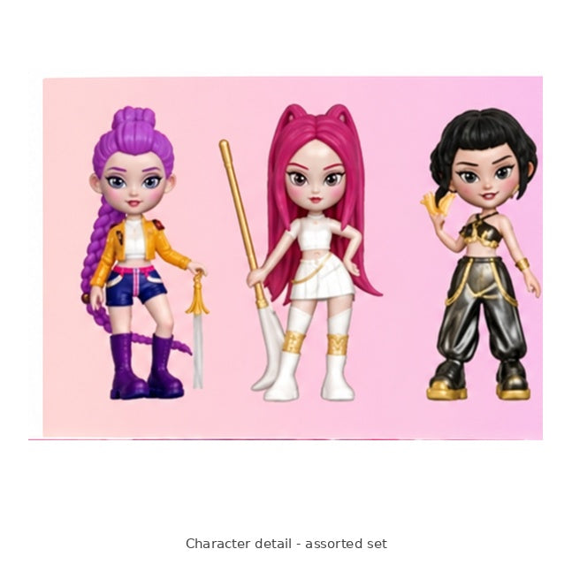 K-Pop Character Figure Gift Set – Assorted Designs — Character detail - assorted set