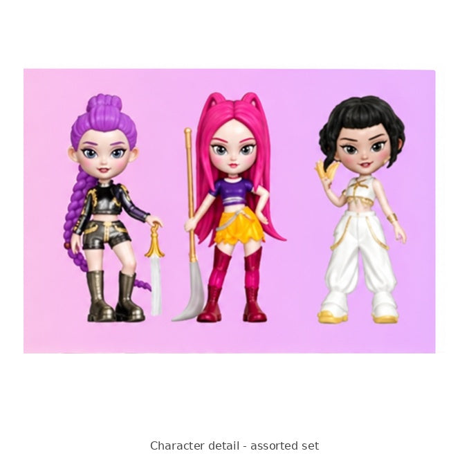 K-Pop Character Figure Gift Set – Assorted Designs — Character detail - assorted set