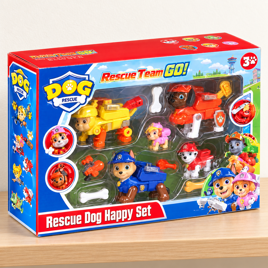 Rescue Dog Team Character Figure Playset — lifestyle display