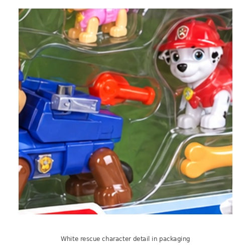 Rescue Dog Team Character Figure Playset — White rescue character detail in packaging